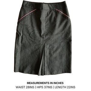 Anthropologie Elevenses Green and Pink Pinstriped Skirt